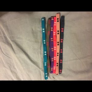 Set of 6 Under Armour headbands in multiple colors